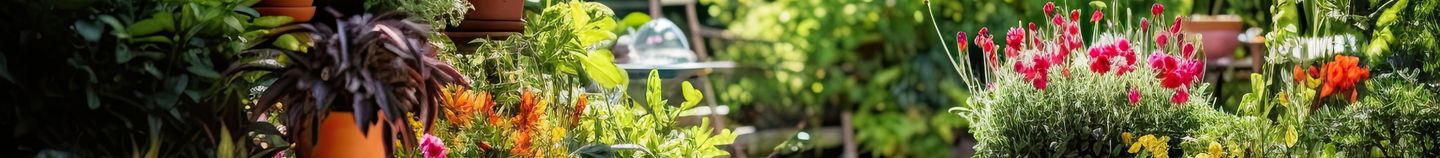 Blühende Sommerterrasse