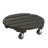 Untersetzer und Bodenschützer - Pflanzenroller aus Holz - 