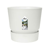Elho Greenville-Blumentopf, rund, weiß - Pflanzgefäß Outdoor