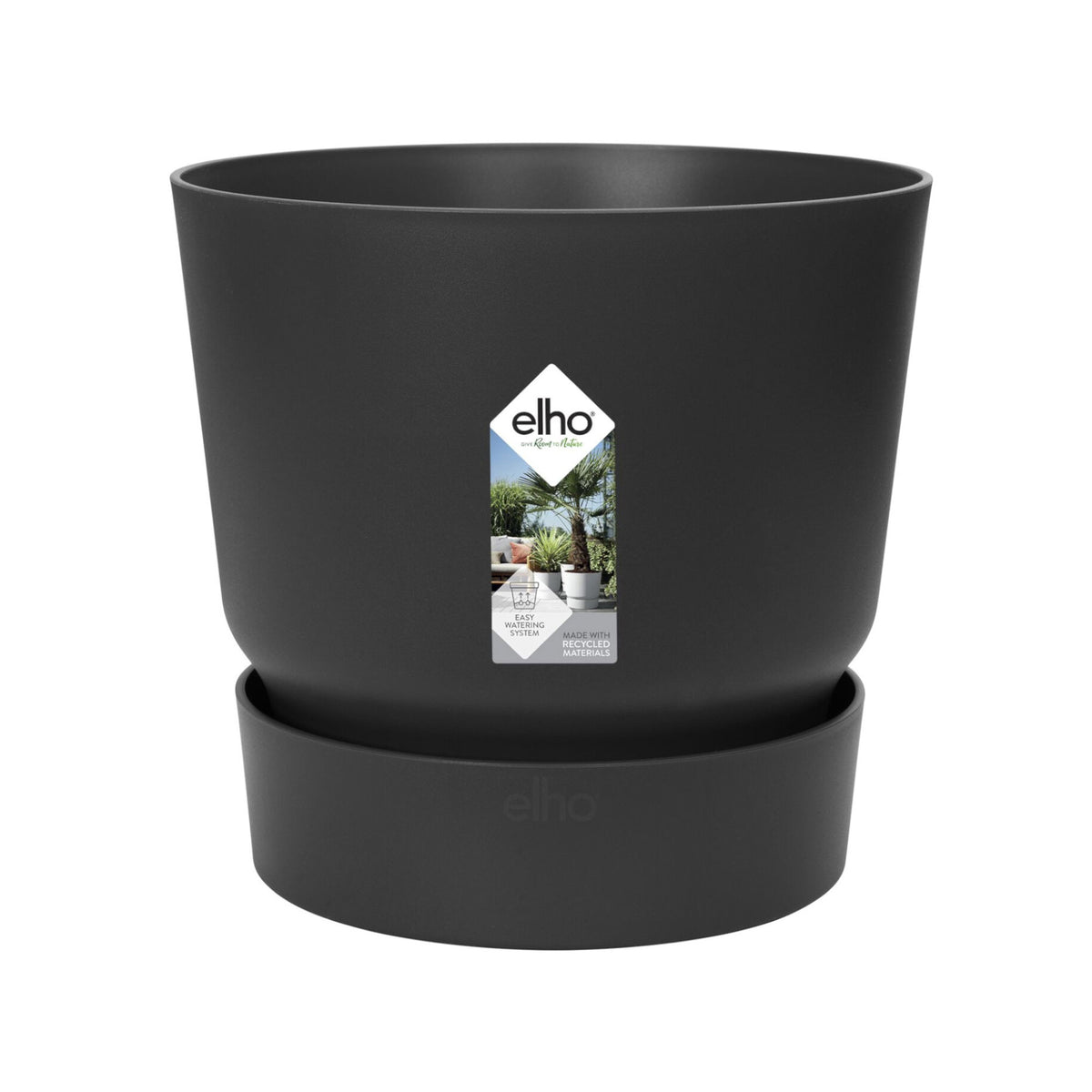 Blumentopf Greenville Living schwarz